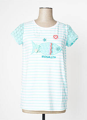 T-shirt bleu ROSALITA MC GEE pour femme