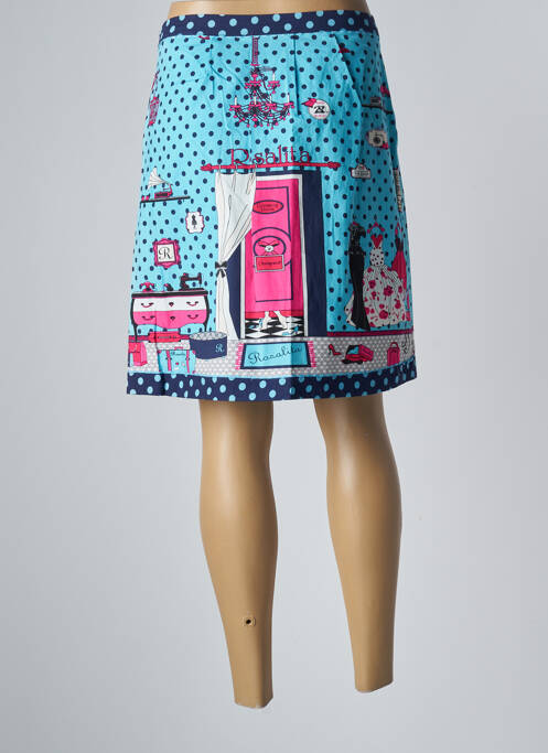 Jupe mi-longue bleu ROSALITA MC GEE pour femme