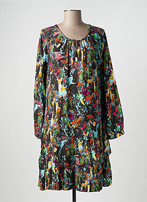 Robe mi-longue marron MALOKA femme
