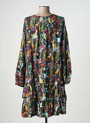 Robe mi-longue marron MALOKA femme
