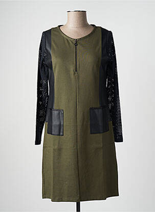 Robe mi-longue vert MALOKA femme