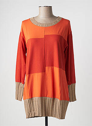 Tunique manches longues orange MALOKA femme