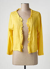 Gilet manches longues jaune MALOKA pour femme seconde vue