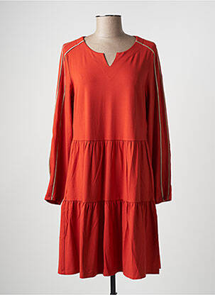 Robe courte orange MALOKA pour femme