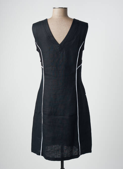 Robe mi-longue noir MALOKA pour femme
