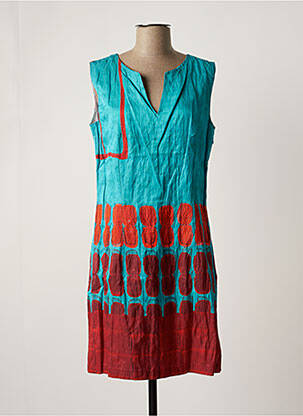 Robe courte bleu AVENTURES DES TOILES femme