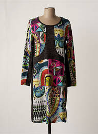 Robe mi-longue gris OLIVIER PHILIPS femme