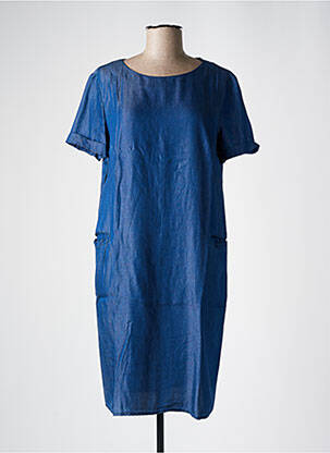 Robe mi-longue bleu NINATI femme