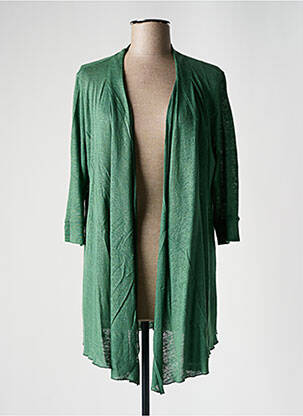 Gilet manches longues vert MARIA BELLENTANI femme