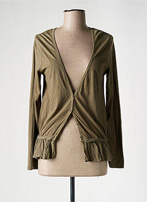 Gilet manches longues vert YERSE femme