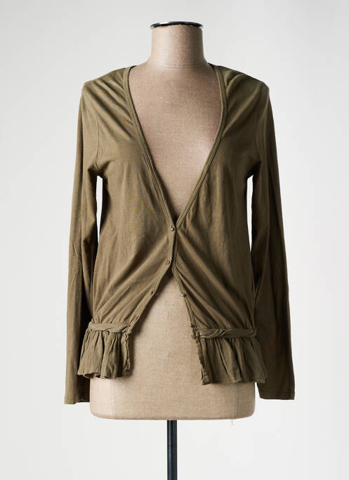 Gilet manches longues vert YERSE femme