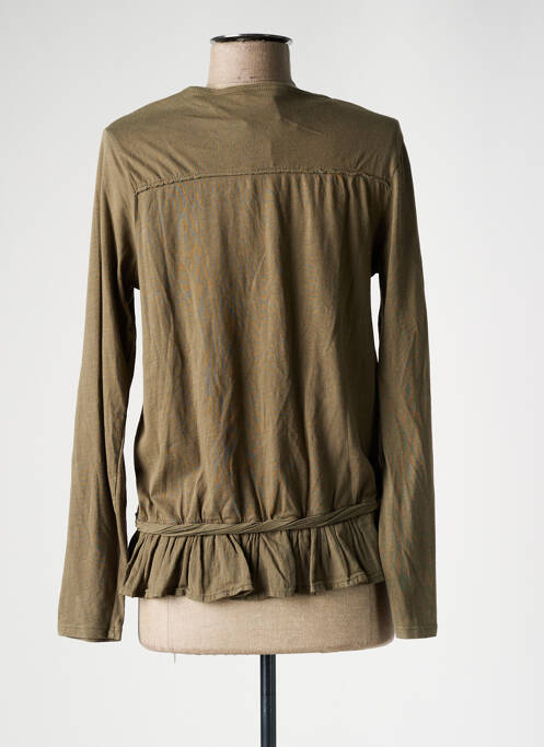 Gilet manches longues vert YERSE pour femme