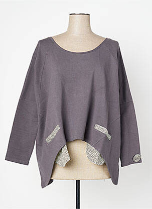 Sweat-shirt sans capuche gris RHUM RAISIN femme
