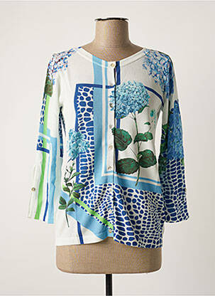 Gilet manches longues manches 3/4 bleu JEI'S BY LETIZIA DENARO femme