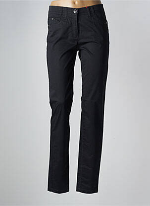 Pantalon slim tissage popeline taille normale noir JOCAVI femme