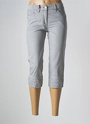 Pantacourt tissage popeline taille normale gris JOCAVI femme