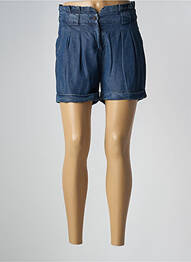 Short fermeture zippée sous rabat boutonné taille normale bleu YERSE femme