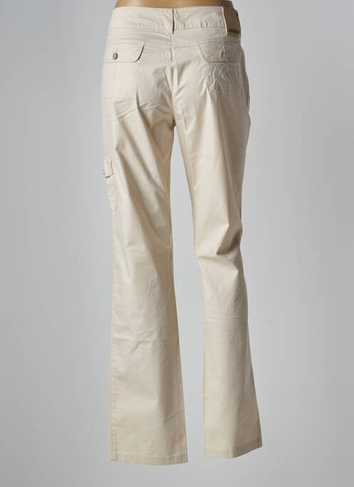 Pantalon slim tissage popeline taille normale beige JOCAVI femme