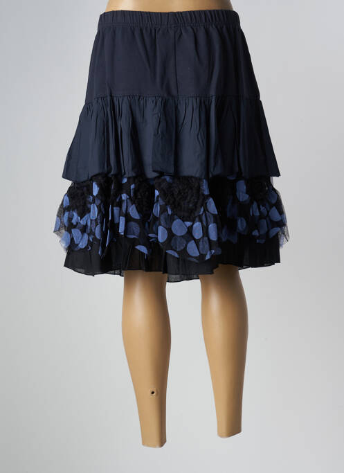 Jupe mi-longue bleu RHUM RAISIN pour femme