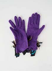 Gants violet GANTEB'S pour femme seconde vue