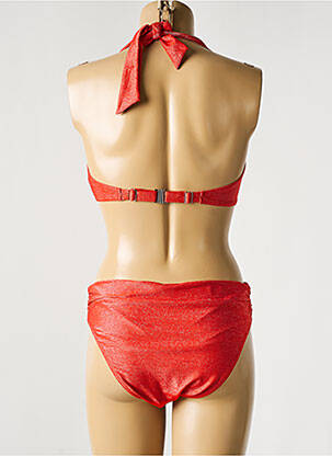 Maillot de bain 2 pièces stretch haut soutien-gorge moulé orange BLUELOBSTER femme