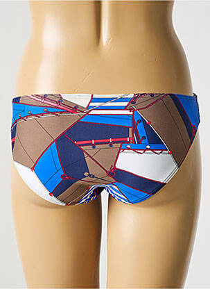 Bas de maillot de bain imprimé fantaisie culotte bleu SUNFLAIR femme