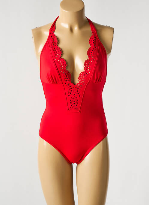 Maillot de bain 1 pièce rouge BLUE LOBSTER pour femme