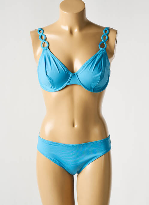 Maillot de bain 2 pièces bleu JENNA DE ROSNAY pour femme