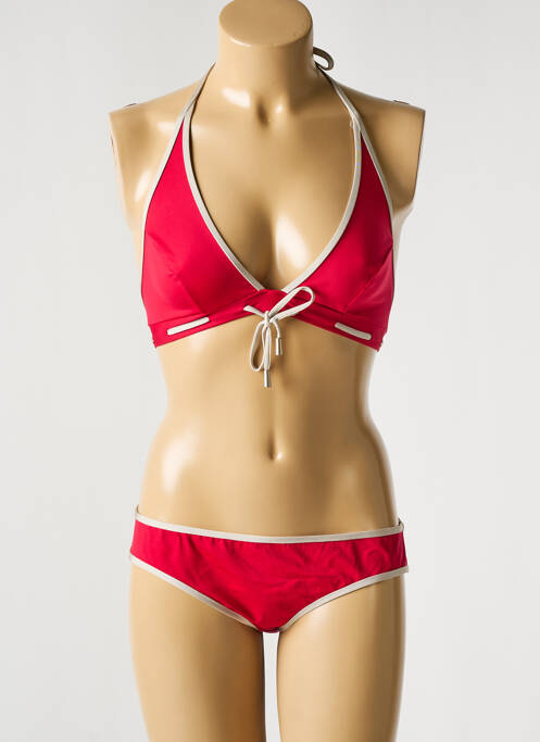 Maillot de bain 2 pièces rouge JENNA DE ROSNAY pour femme