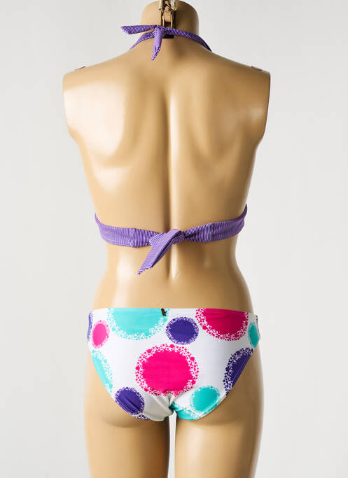 Maillot de bain 2 pièces stretch haut triangles violet BLUELOBSTER femme