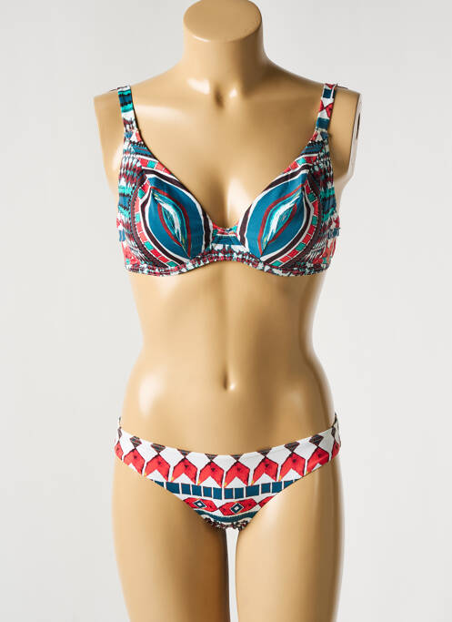 Maillot de bain 2 pièces stretch haut soutien-gorge emboitant vert BLUELOBSTER femme