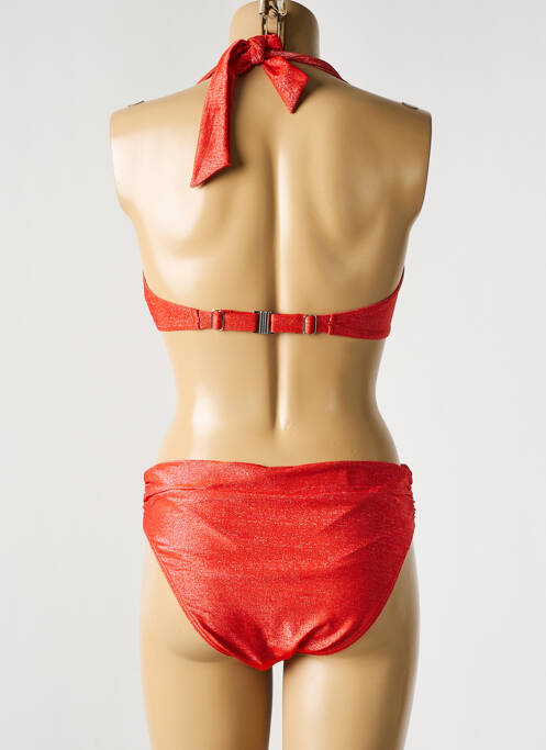 Maillot de bain 2 pièces stretch haut soutien-gorge moulé orange BLUELOBSTER femme
