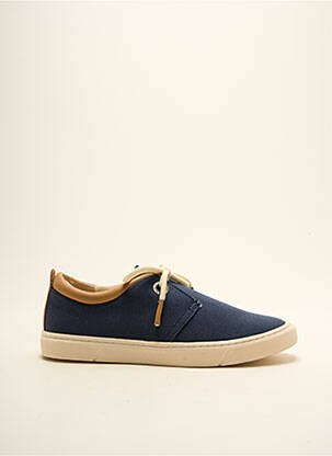 Baskets empiècements talon compensé bleu ARMISTICE homme