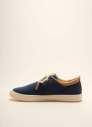 Baskets empiècements talon compensé bleu ARMISTICE homme