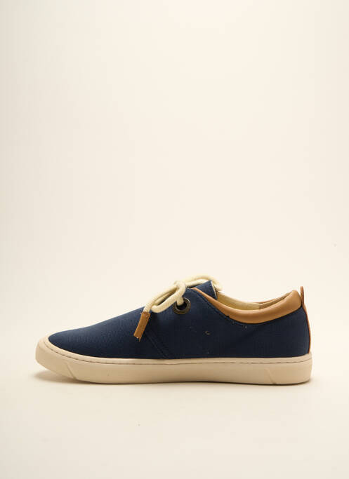 Baskets empiècements talon compensé bleu ARMISTICE homme