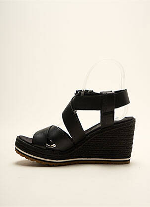 Espadrilles tissage satiné talon de 7 à 9cm noir TIMBERLAND femme