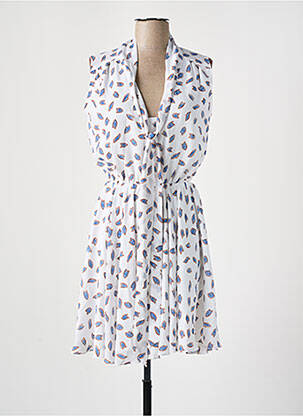 Robe mi-longue coupe évasée sans manche blanc MOLLY BRACKEN femme