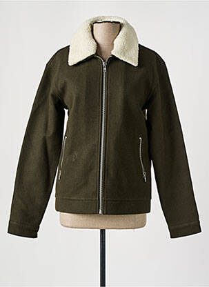 Manteau court col chemisier sans capuche vert MINIMUM homme
