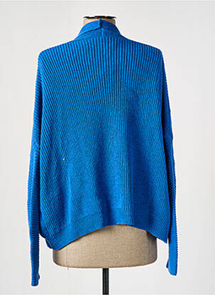 Gilet manches longues resserrée sur le bas bleu LA FEE MARABOUTEE femme