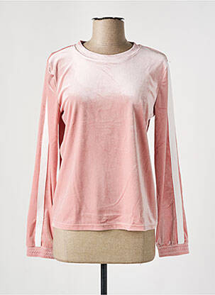 Top col rond manches longues rose MINIMUM femme