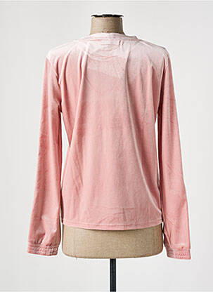 Top col rond manches longues rose MINIMUM femme