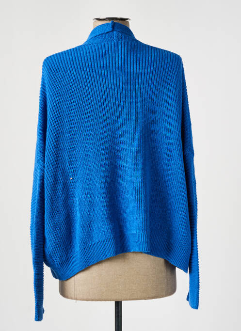 Gilet manches longues resserrée sur le bas bleu LA FEE MARABOUTEE femme