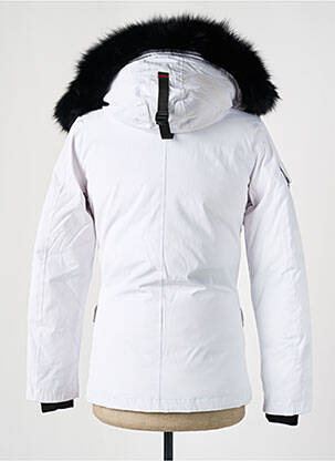 Parka manches longues a capuche blanc HELVETICA femme