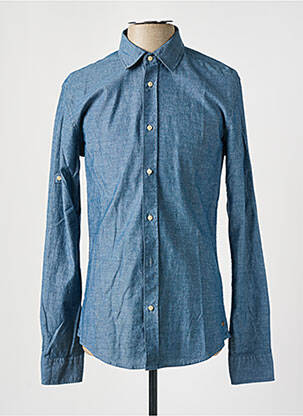 Chemise manches longues manches longues bleu MAISON SCOTCH homme