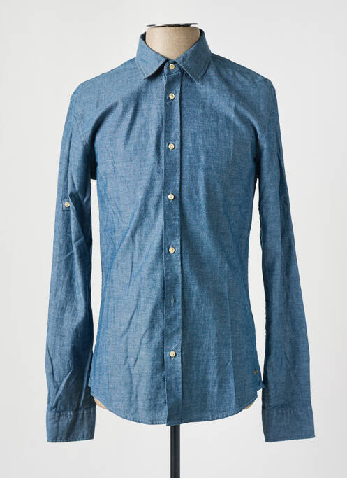 Chemise manches longues bleu MAISON SCOTCH pour homme