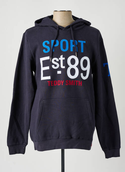 Sweat-shirt à capuche bleu TEDDY SMITH pour homme