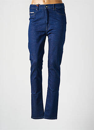 Jeans skinny tissage brut taille haute bleu DONOVAN femme