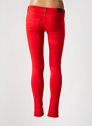 Pantalon slim stretch taille normale rouge DONOVAN femme