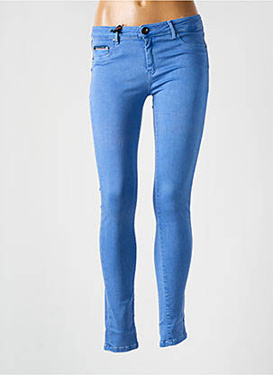 Pantalon slim stretch taille normale bleu DONOVAN femme