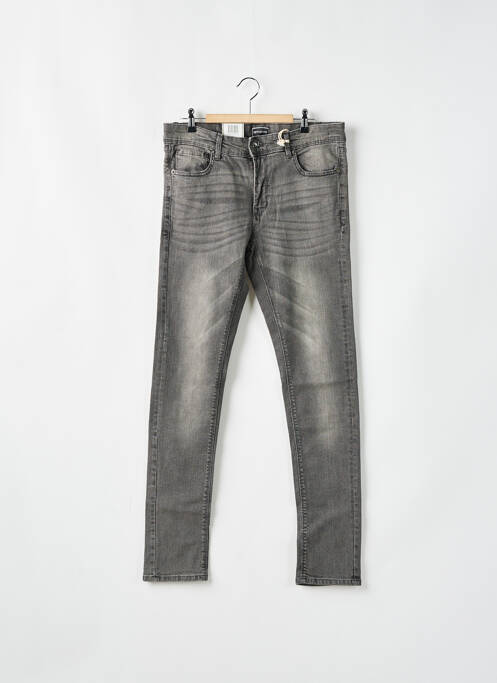 Jeans coupe slim gris FIFTY pour homme